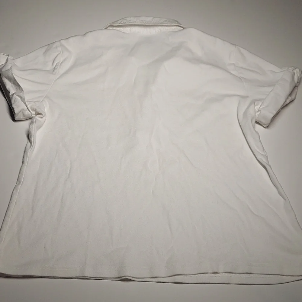 Karen Scott XL 100% Cotton White  Polo